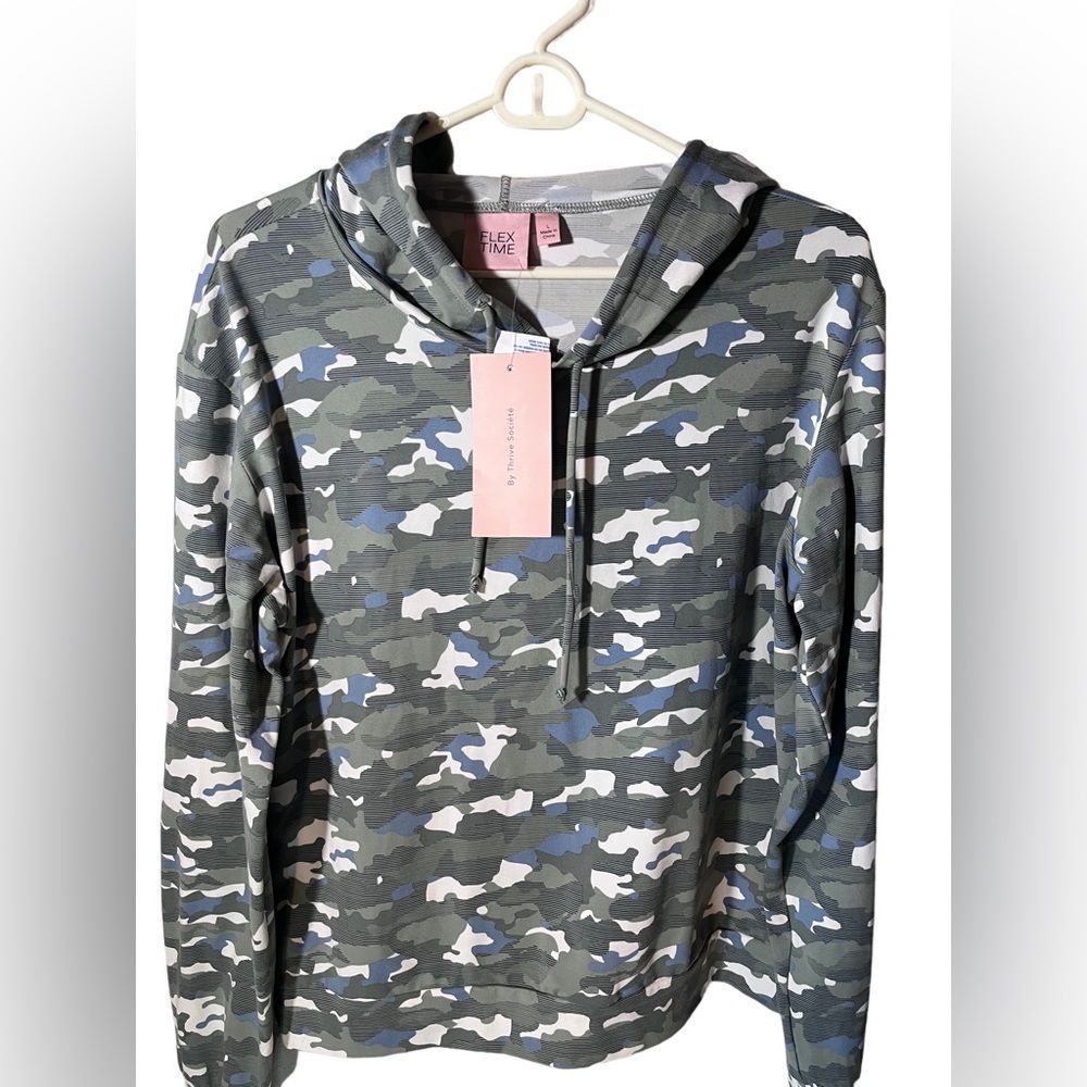 Camo Hoody By Thrive Society Flex Time Soft and Super Stretchy Ling Sleeve